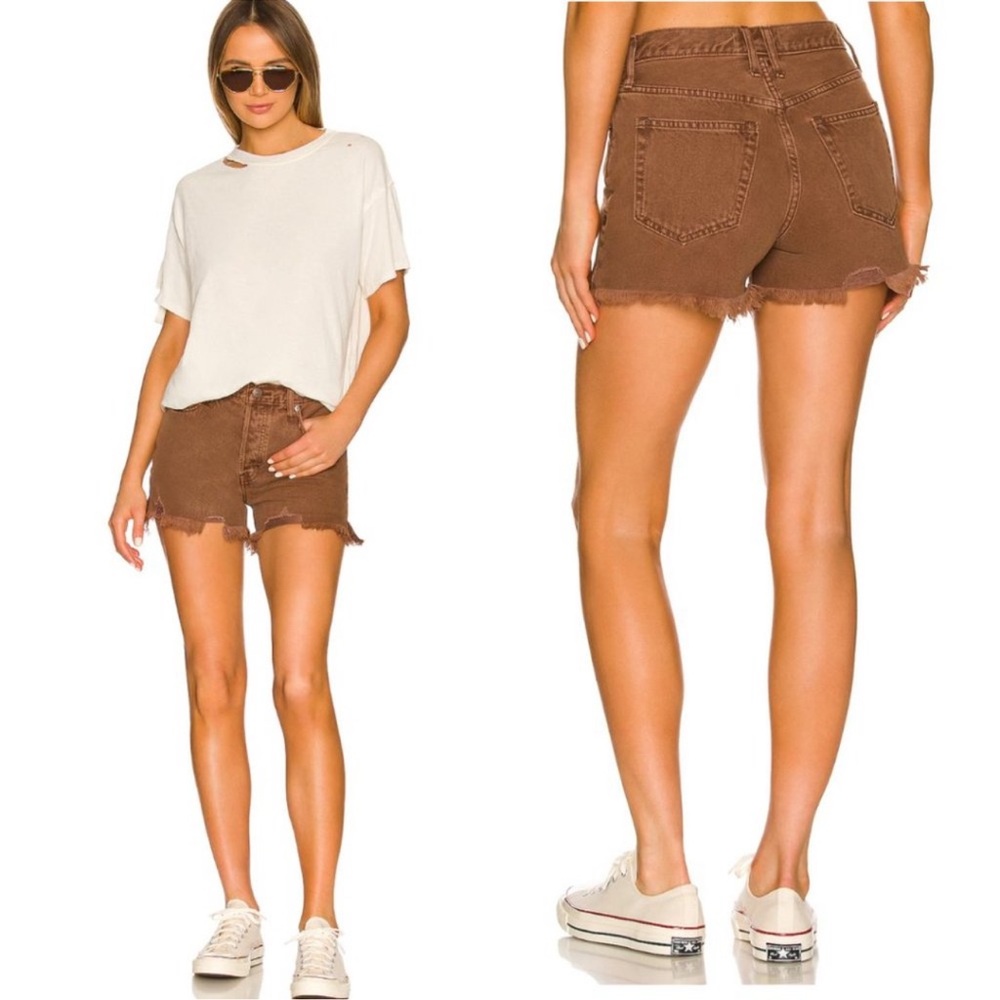 Free People Makai Cut Off in washed chocolate NWT Size 31